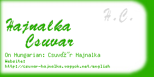 hajnalka csuvar business card